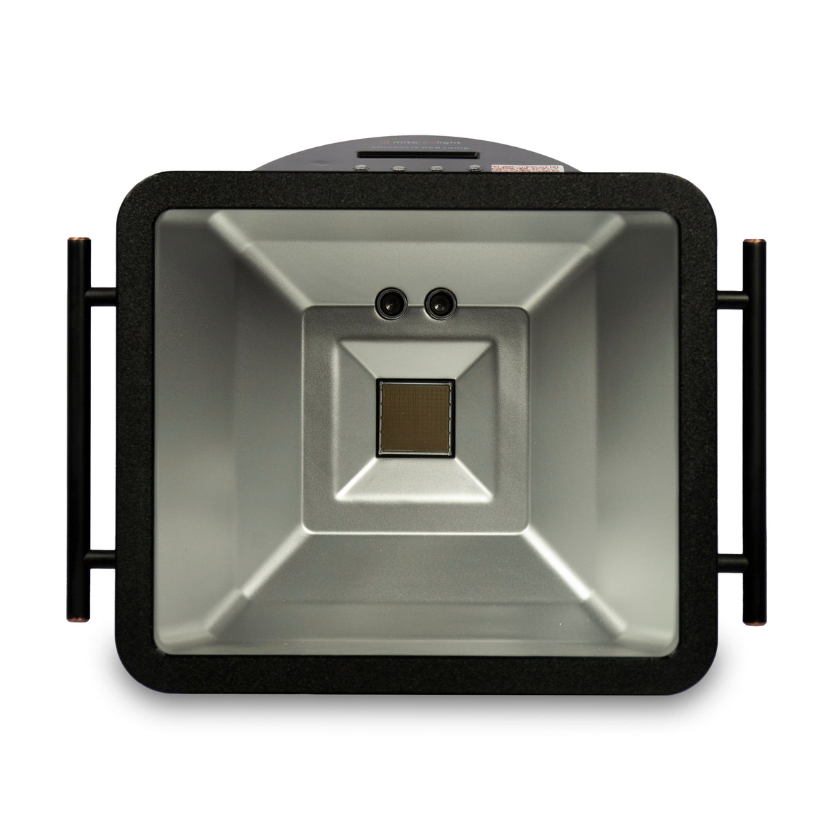 Square UVB Light with black frame on a white background